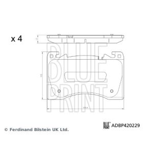 Levyjarrun jarrupalasarja BLUE PRINT ADBP420229