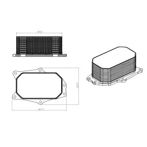 Enfriador de aceite, aceite de motor EASY FIT NRF 31825