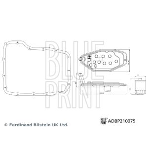 Hydraulikfiltersatz, Automatikgetriebe BLUE PRINT ADBP210075