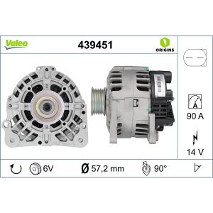 Alternador (14V, 200A)  VALEO 439451