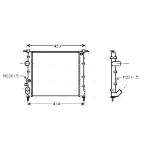 Arrefecedor do motor AVA COOLING RT2260
