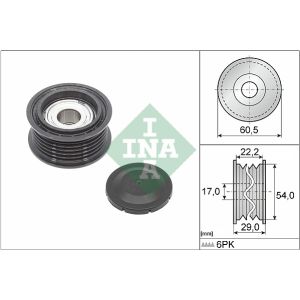 Polea tensora/guía, correa trapezoidal INA 532 0854 10