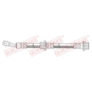 Tubo do travão flexível traseiro, esquerdo QUICK BRAKE QB50.982
