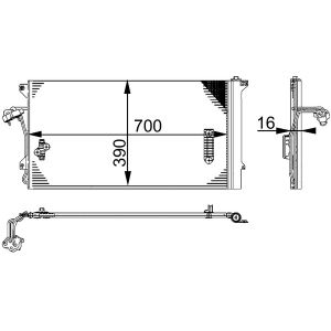 Condensador, ar condicionado BEHR MAHLE AC 659 000S