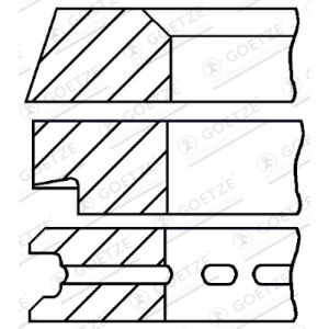 Jeu de segments de piston GOETZE 08-207000-00