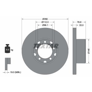 Disque de frein TEXTAR 93054600
