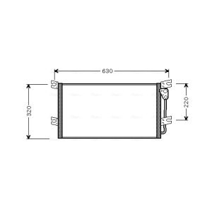 Condensador, sistema de ar condicionado AVA COOLING MT5154