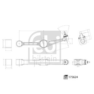 Braccio di controllo, sospensione ruota FEBI BILSTEIN 175624 assale anteriore, sinistra, anteriore