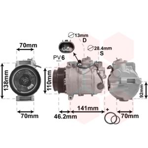 Compressor, ar condicionado VAN WEZEL 3000K091