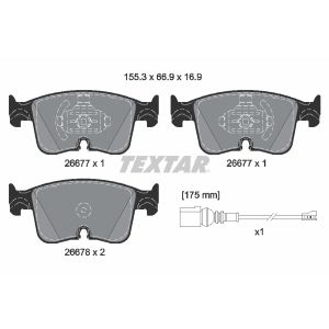 Bremsbelagsatz TEXTAR 2667702