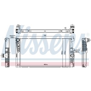 Radiatore, raffreddamento motore NISSENS 60839