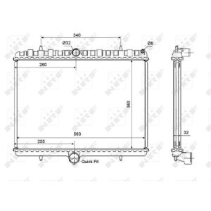 Radiator, motorkoeling NRF 53861