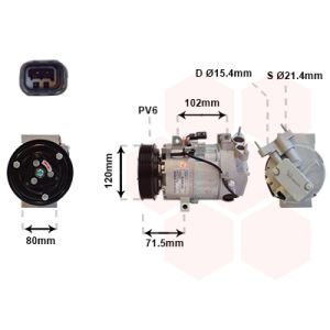 Compressor, ar condicionado VAN WEZEL 4300K393