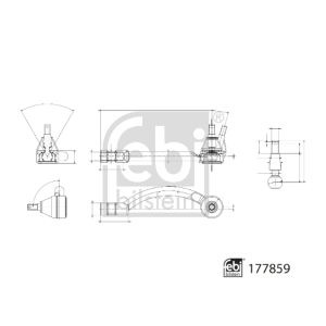 Giunto sferico, sterzo FEBI BILSTEIN 177859