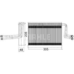 Verdampfer, Klimaanlage MAHLE AE 113 000S