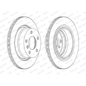 Bremsscheiben FERODO DDF1285C hinten, belüftet, 2 Stück