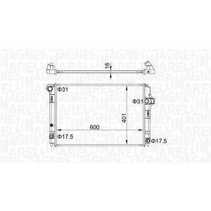 Arrefecedor do motor MAGNETI MARELLI 350213208300