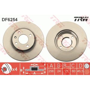 Disque de frein TRW DF6254