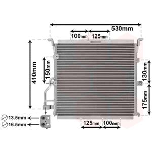 Condensator, airconditioning VAN WEZEL 06005148