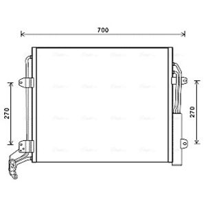 Condensador, sistema de ar condicionado AVA COOLING VNA5324D AVA