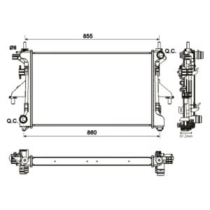 Radiator, motorkoeling NRF 54204