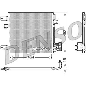 Condensador, sistema de ar condicionado DENSO DCN06014