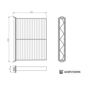 Filtro, ar do habitáculo  BLUE PRINT ADBP250096