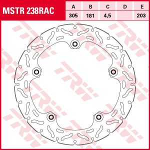 Disco de travão TRW MSTR238RAC, 1 Peça