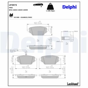 Bremsbelagsatz DELPHI LP3973
