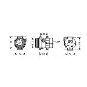 Compressor, ar condicionado AVA COOLING VOAK054