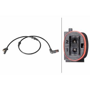Sensor do ABS traseiro, direito HELLA 6PU 358 216-631