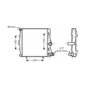 Arrefecedor do motor AVA COOLING PR2054