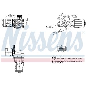 Soupape AGR NISSENS 98376