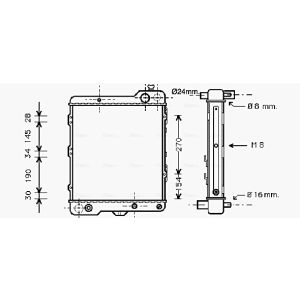 Arrefecedor do motor AVA COOLING AIA2040
