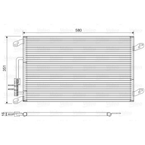 Condensador, sistema de ar condicionado VALEO 817386