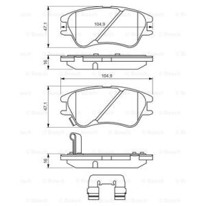 Bremsbelagsatz BOSCH 0 986 494 630, Vorne