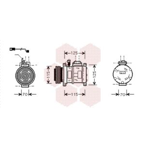 Compressor, ar condicionado VAN WEZEL 0600K066