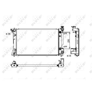 Radiador, refrigeración de motor NRF 53395