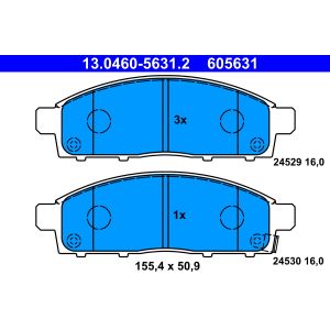 GDB3435 TRW Kit pastiglie freno, Freno a disco per MITSUBISHI,MITSUBISHI (GAC),M