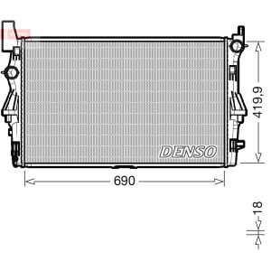 Radiador, arrefecimento do motor DENSO DRM17114