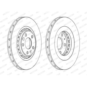 Bremsscheiben FERODO DDF1727C vorne, belüftet, 2 Stück