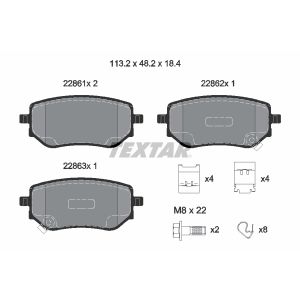 Kit de plaquettes de frein, frein à disque TEXTAR 2286101, Arrière