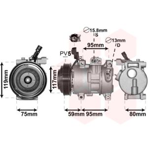 Compressor, ar condicionado VAN WEZEL 8200K319