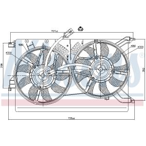 Ventola, raffreddamento motore NISSENS 85523