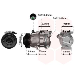 Compressor, ar condicionado VAN WEZEL 8200K239