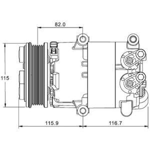 Compressor, ar condicionado MAHLE ACP 1332 000P