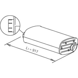 Mittel-/Endschalldämpfer DINEX 64378