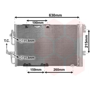 A/C-kondensor VAN WEZEL 37005367