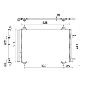 Condensador, ar condicionado BEHR MAHLE AC 554 000S