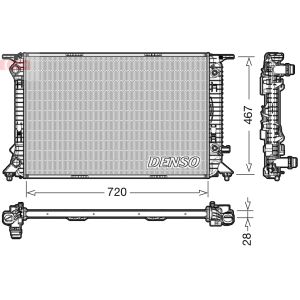 Radiator, motorkoeling DENSO DRM02021